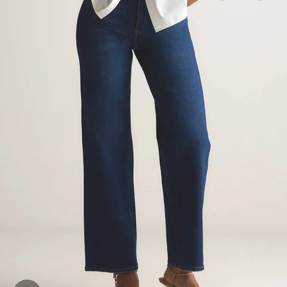 Quince Bella Relaxed Stretch Midnight Blue Jeans - Picture 2 of 2